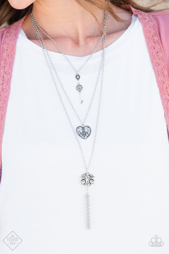 Love Opens All Doors - Pink Necklace - Paparazzi Accessories