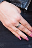 Fine Lines - Black Ring - Paparazzi Accessories
