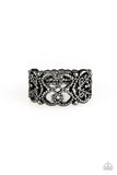 Tell Me How You Really FRILL - Black Ring - Paparazzi Accessories