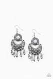 Mantra to Mantra - Silver Earrings - Paparazzi Accessories