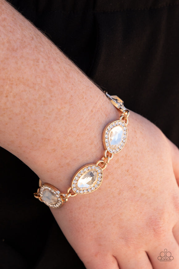 Next-Level Sparkle - Gold Bracelet - Paparazzi Accessories
