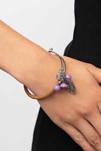 Running a-FOWL - Purple Bracelet - Paparazzi Accessories