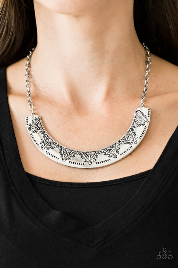 Persian Pharaoh - Silver Necklace - Paparazzi Accessories