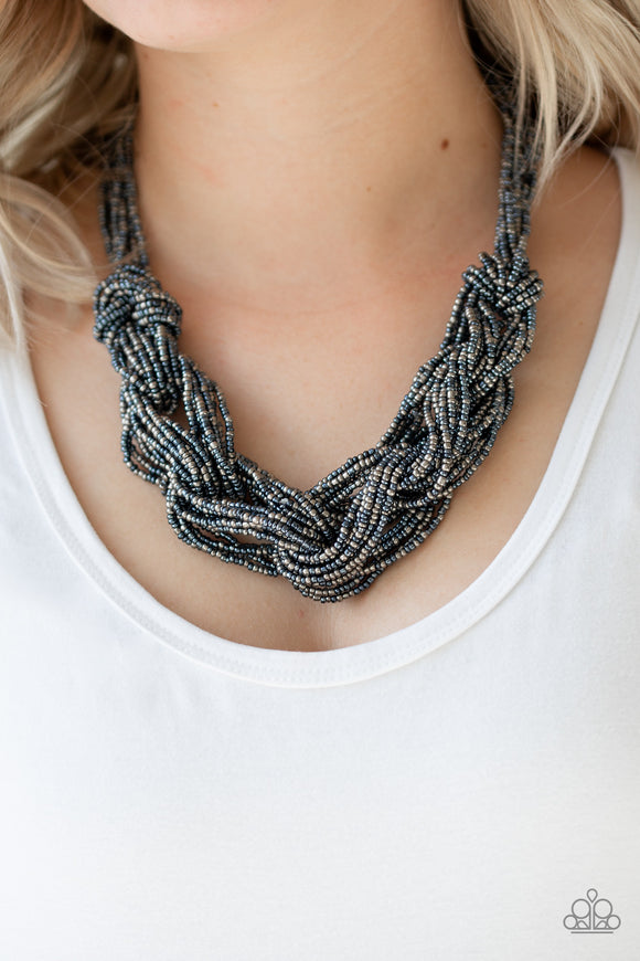 City Catwalk - Blue Necklace - Paparazzi Accessories