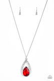 Notorious Noble - Red Necklace - Paparazzi Accessories
