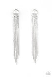 Level Up - White Post Earrings - Paparazzi Accessories