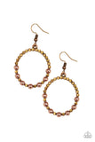 Glowing Grandeur - Copper Earrings - Paparazzi Accessories