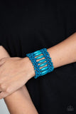 Barbados Beach Club - Blue Bracelet - Paparazzi Accessories