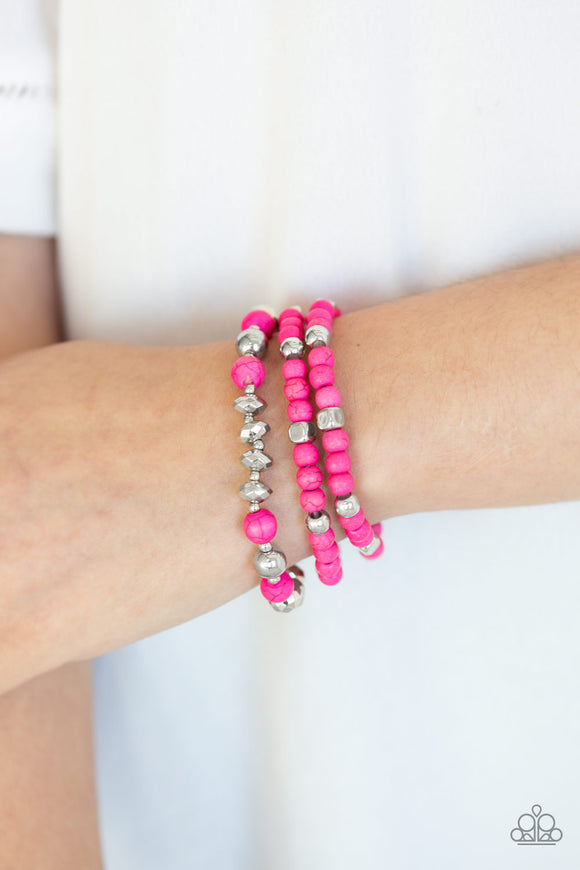 Mountain Artist - Pink Bracelet - Paparazzi Accessories