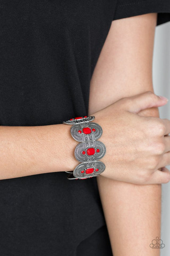 turn-up-the-tropical-heat-red-bracelet-paparazzi-accessories