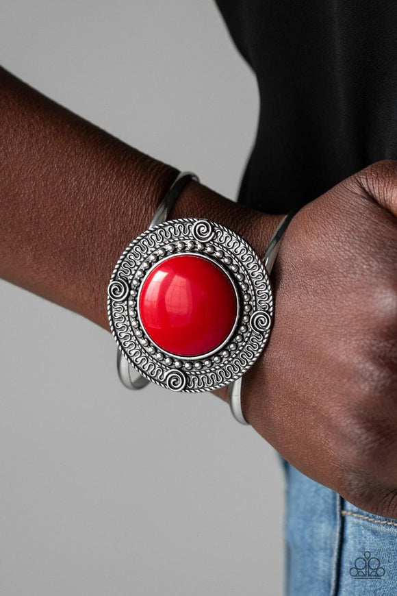 tribal-pop-red-bracelet-paparazzi-accessories