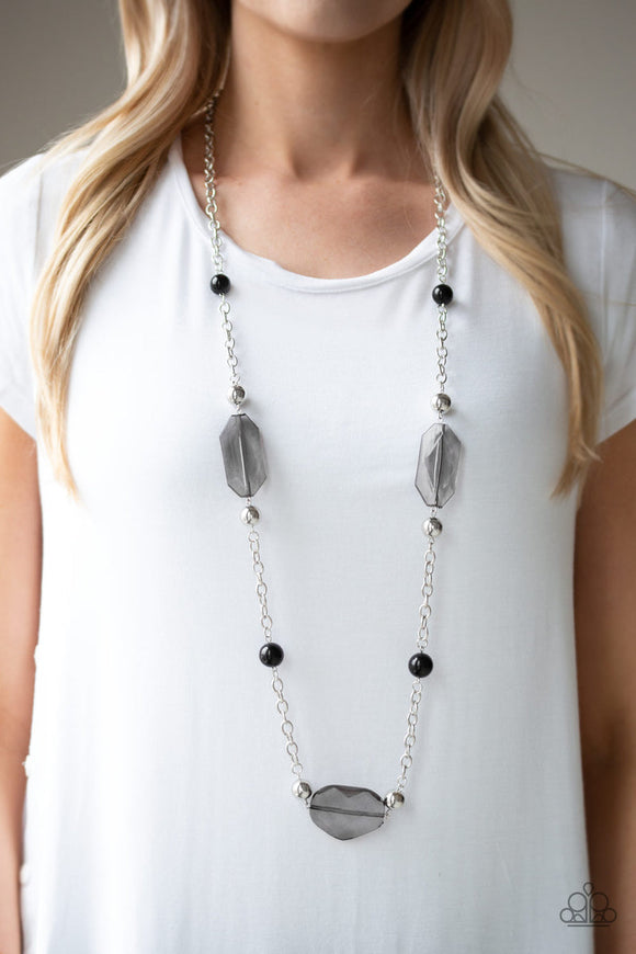Crystal Charm - Black Necklace - Paparazzi Accessories
