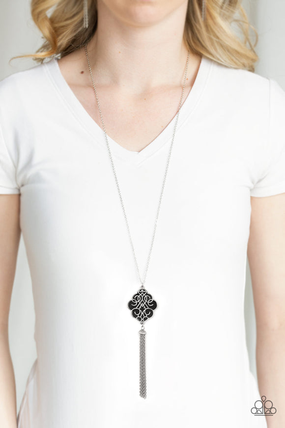 Malibu Mandala - Black Necklace - Paparazzi Accessories