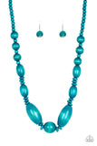 Summer Breezin - Blue Necklace - Paparazzi Accessories