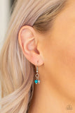 Dainty Distraction - Blue Necklace - Paparazzi Accessories