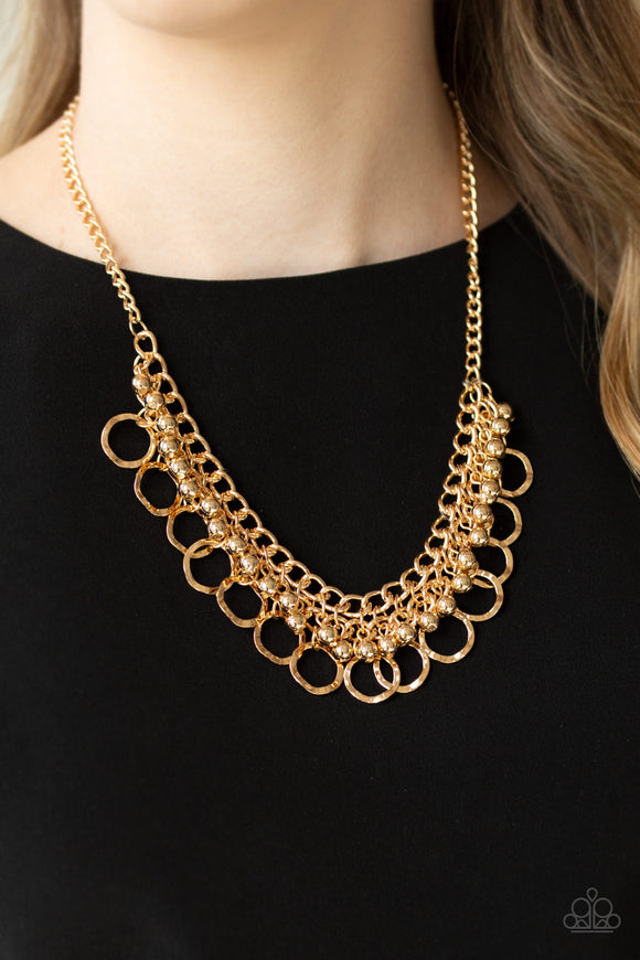 Ring Leader Radiance - Gold Necklace - Paparazzi Accessories