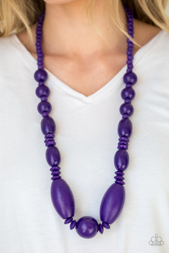 Summer Breezin - Purple Necklace - Paparazzi Accessories