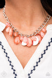 Treasure Shore - Orange Necklace - Paparazzi Accessories