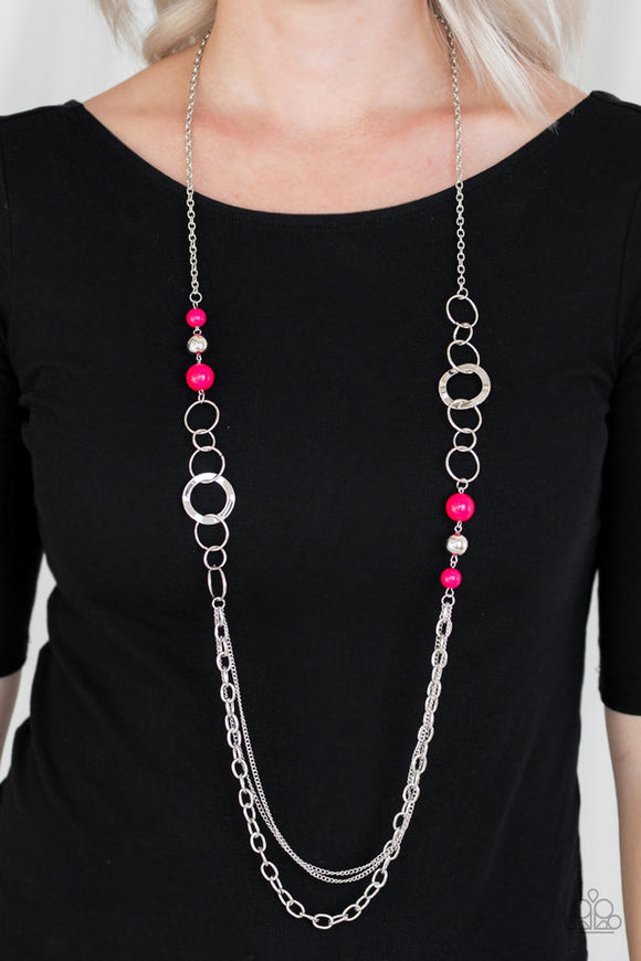 Modern Motley - Pink Necklace - Paparazzi Accessories – Bedazzle Me ...