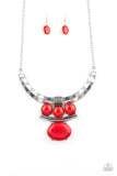 Commander In CHIEFETTE - Red Necklace - Paparazzi Accessories