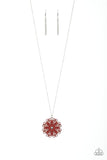 Spin Your PINWHEELS - Red Necklace - Paparazzi Accessories