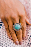 Geo Glyphs - Blue Ring - Paparazzi Accessories