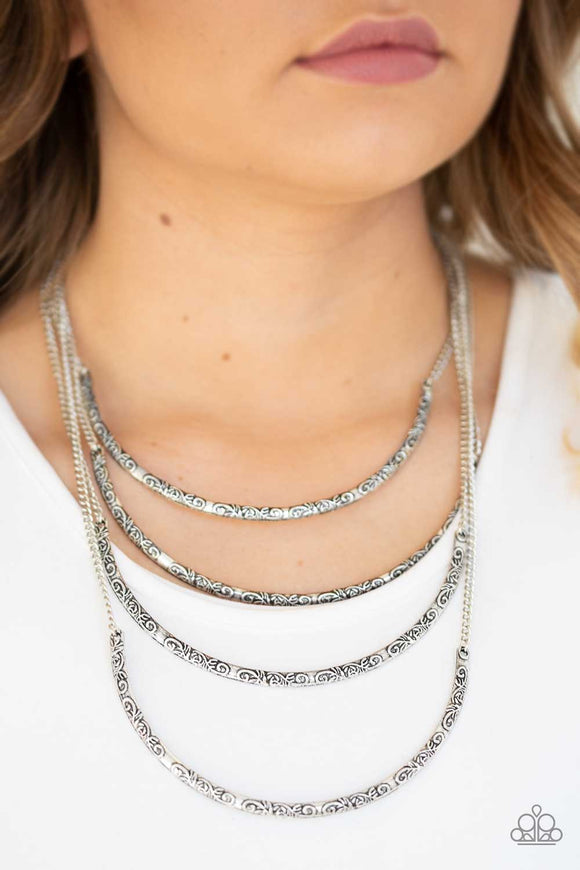 It Will Be Over MOON - Silver Necklace - Paparazzi Accessories