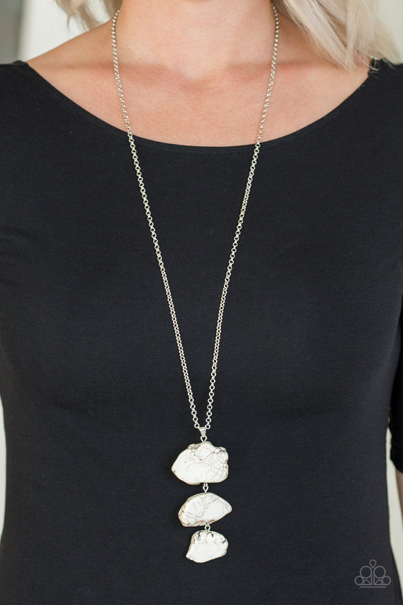 On The ROAM Again - White Necklace - Paparazzi Accessories