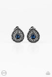 High-Class Celebrity - Blue Clip-On Earrings - Paparazzi Accessories
