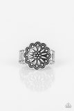 desert-sunflower-silver-ring-paparazzi-accessories