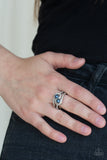Collect Up Front - Blue Ring - Paparazzi Accessories