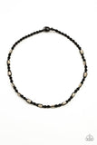 Rockin Rockslide - Black Mens Necklace - Paparazzi Accessories