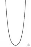 The Go-To Guy - Black Mens Necklace - Paparazzi Accessories