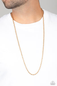 The Go-To Guy - Gold Mens Necklace - Paparazzi Accessories