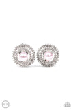 Broadway Breakout - Pink Clip-On Earrings - Paparazzi Accessories