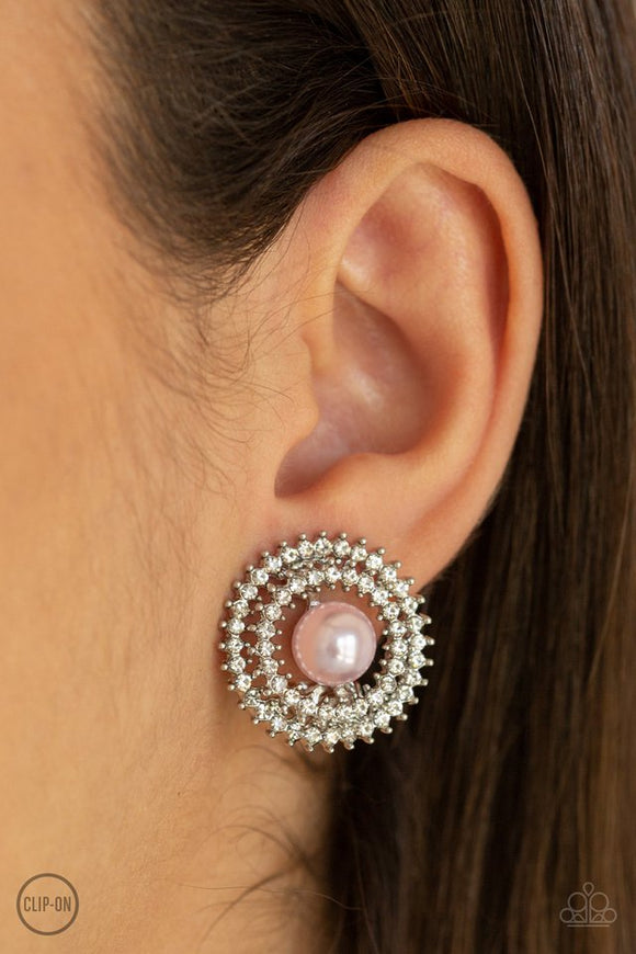broadway-breakout-pink-clip-on-earrings-paparazzi-accessories
