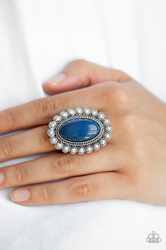 Ready To Pop - Blue Ring - Paparazzi Accessories