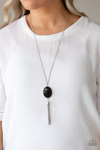 Tasseled Tranquility - Black Necklace - Paparazzi Accessories