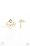 Completely Surrounded - Gold Post Earrings - Paparazzi Accessories