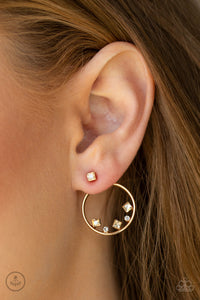 Top-Notch Twinkle - Gold Post Earrings - Paparazzi Accessories