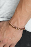 Blitz - Copper Mens Bracelet - Paparazzi Accessories