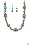 Gatherer Glamour - Brass Necklace - Paparazzi Accessories