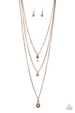 Secret Heart - Copper Necklace - Paparazzi Accessories