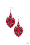 The LIONESS Den - Red Earrings - Paparazzi Accessories