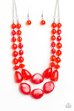 Beach Glam - Red Necklace - Paparazzi Accessories