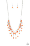 Earth Conscious - Orange Necklace - Paparazzi Accessories