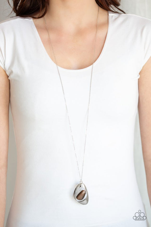 asymmetrical-bliss-brown-necklace-paparazzi-accessories