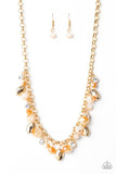 Downstage Dazzle - Gold Necklace - Paparazzi Accessories