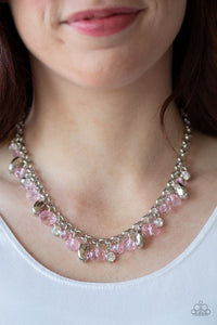 Downstage Dazzle - Pink Necklace - Paparazzi Accessories