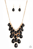 Shop Til You TEARDROP - Black Necklace - Paparazzi Accessories